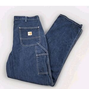 Carhartt Carpenter FR Utility Jeans Relaxed Wide Leg Mens Sz 38X34